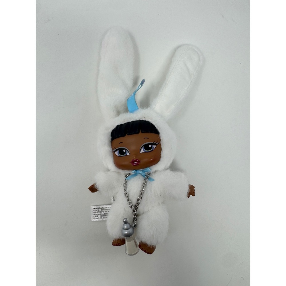 MGA Bratz Babyz Sasha Plush Doll White Bunny Costume with Bottle Necklace 2025